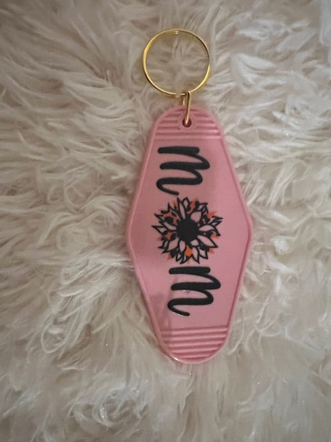 Mom Retro Motel Key Chain