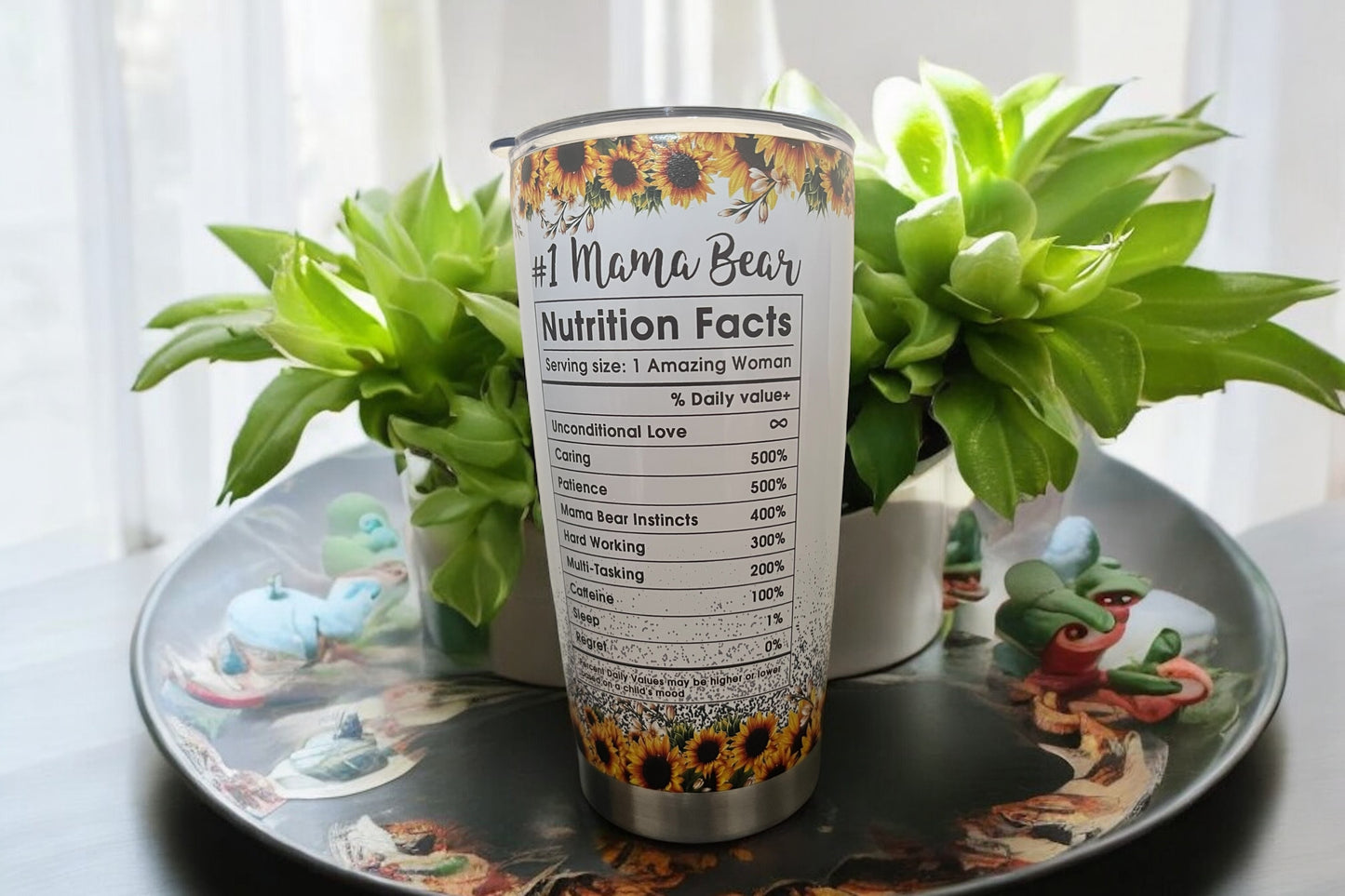 Sunflower Mama Bear 20oz Thermal Tumbler