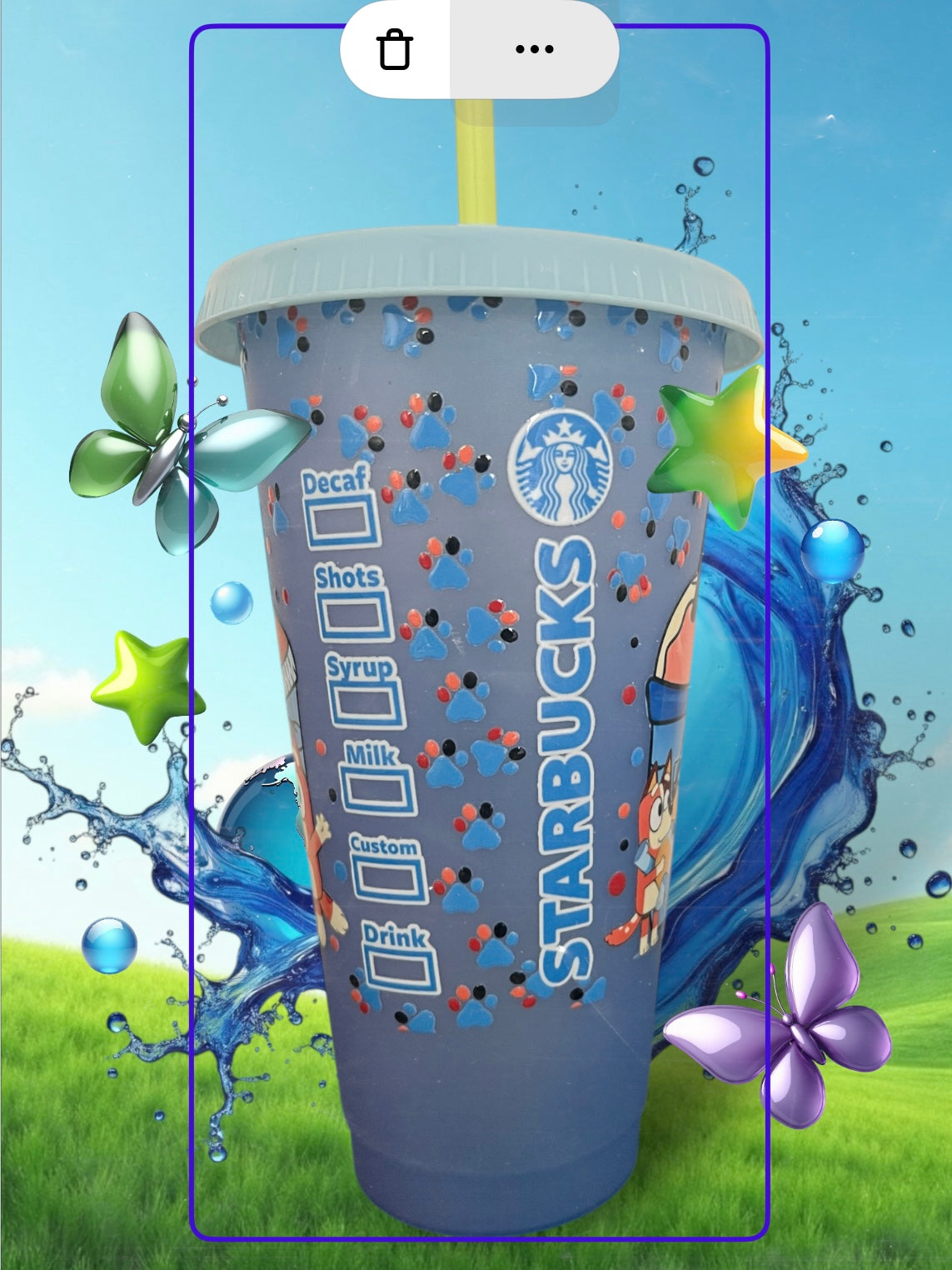 Bluey 24oz Color Changing Cold Cup