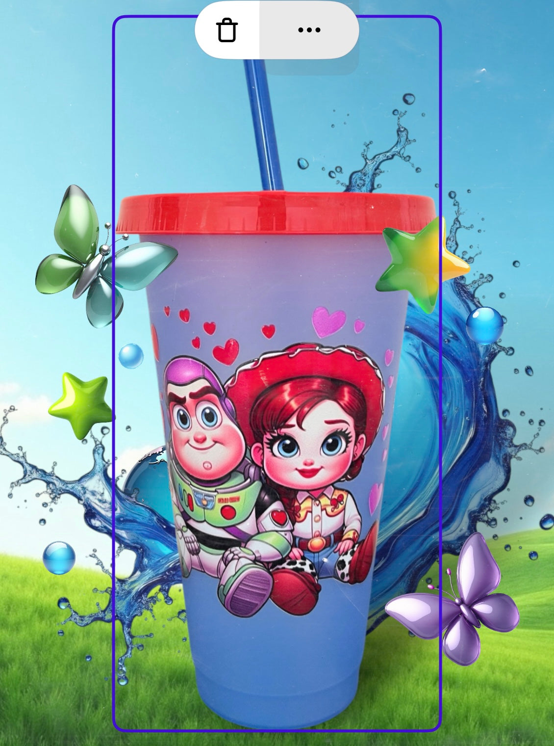 Jessie and Buzz Lightyear 24oz Color Changing Cold Cup