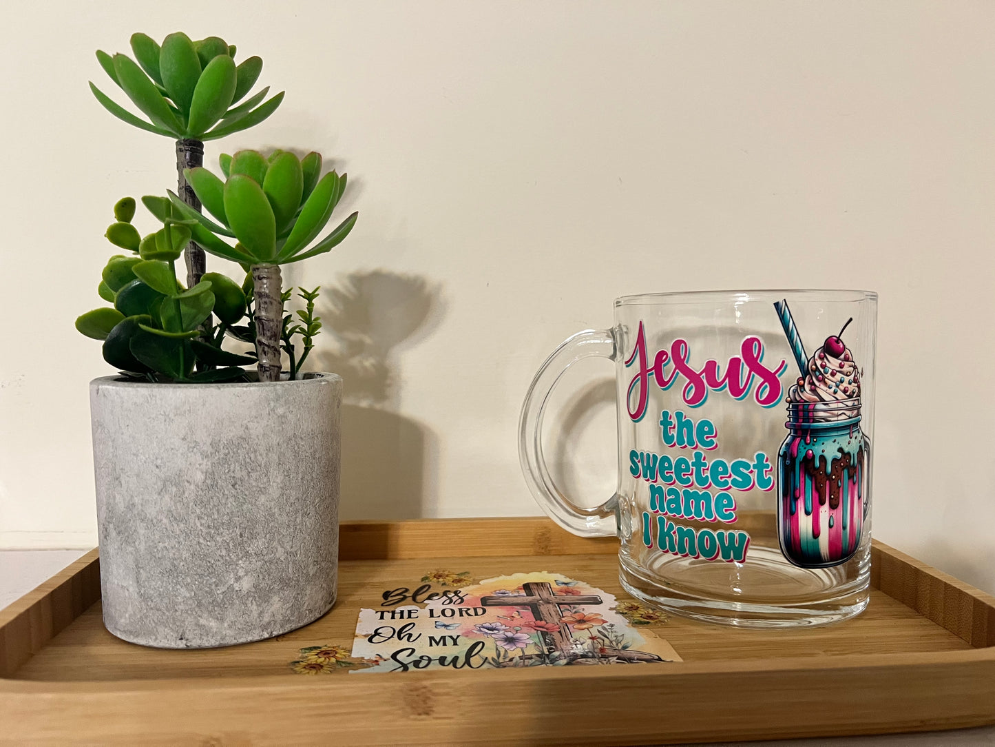 Jesus the Sweetest Name I Know 17oz Glass Mug