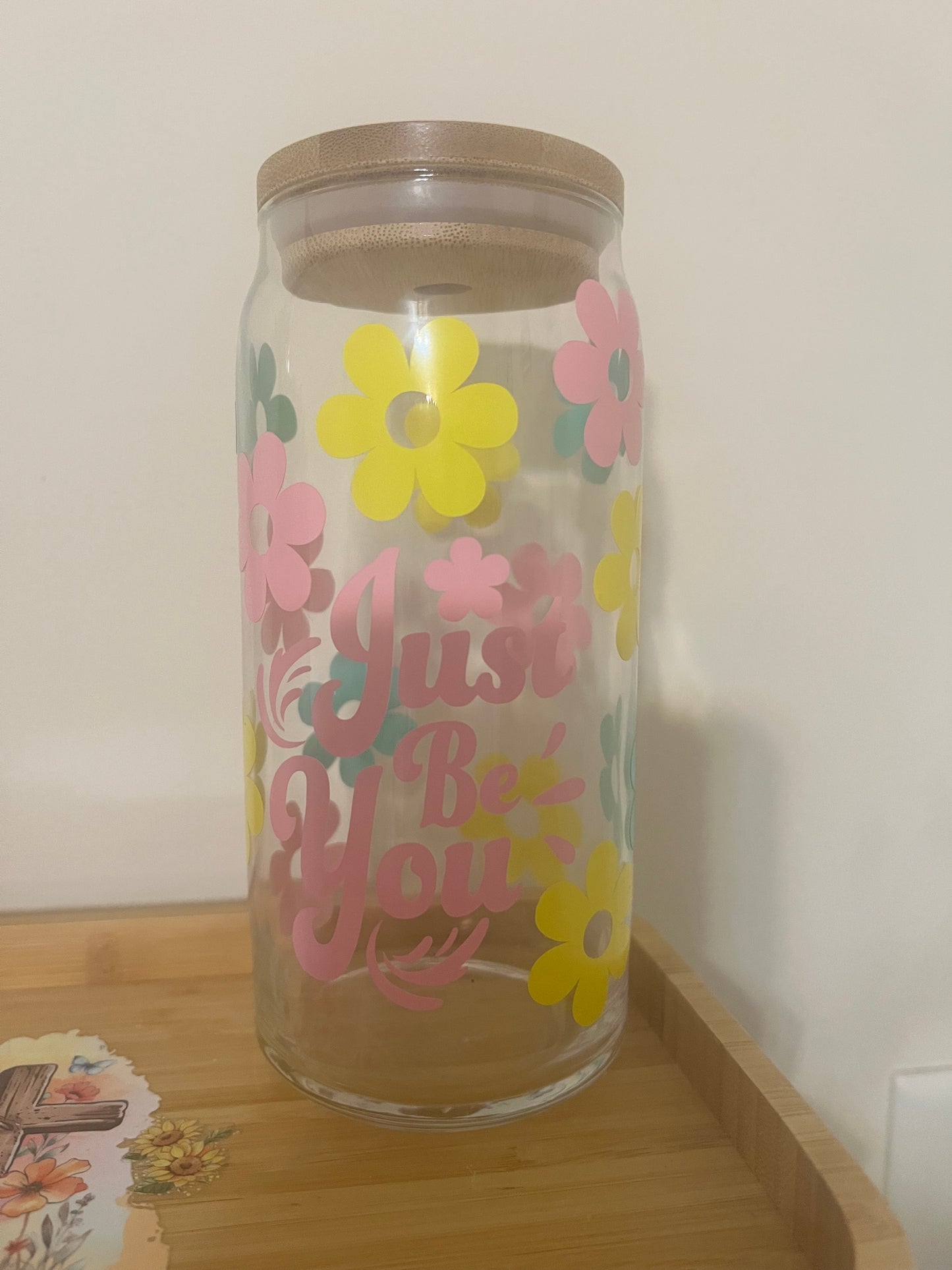 Just Be You 20oz Glass Tumbler