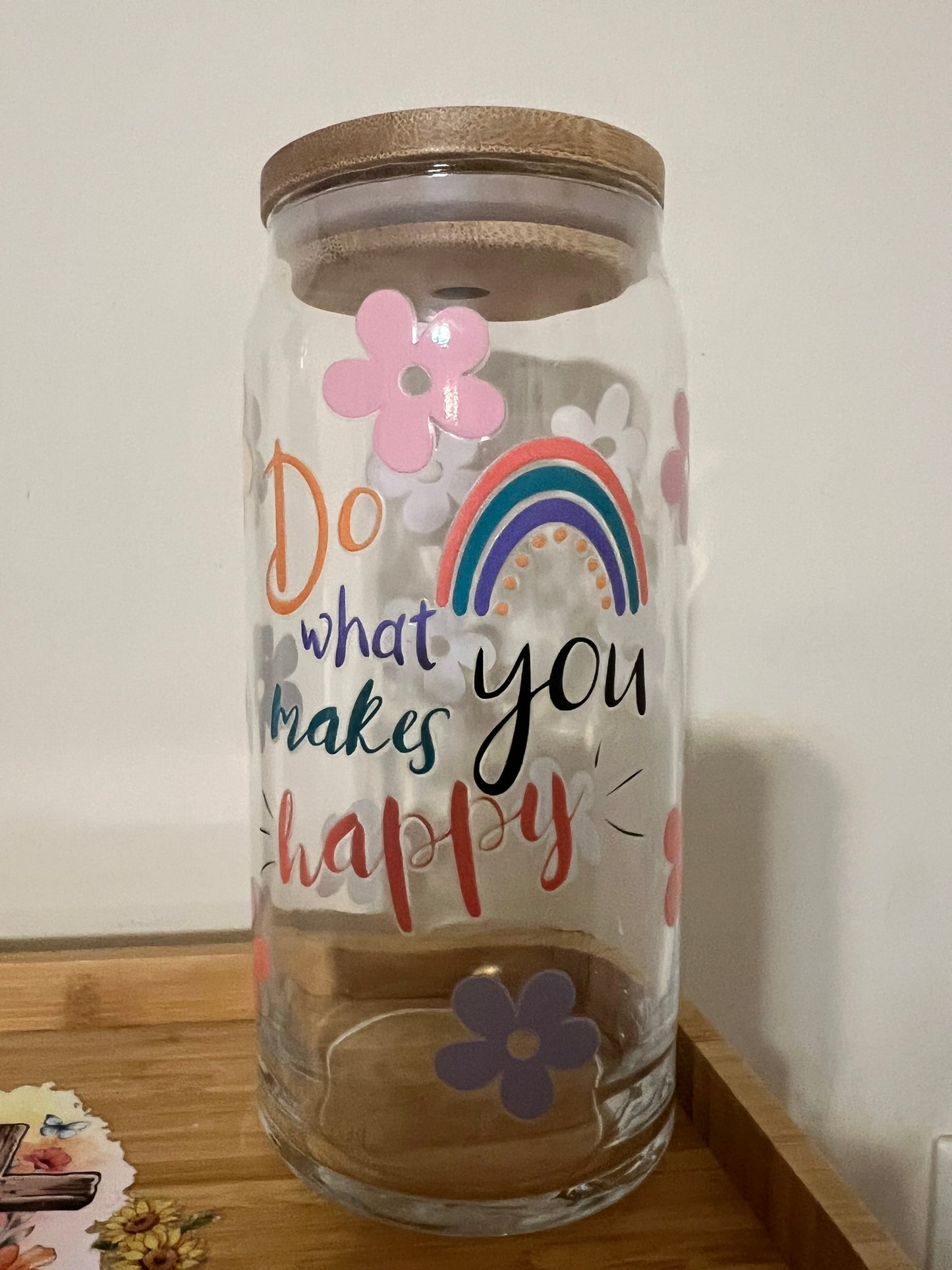 Do What Makes You Happy 20oz Glass Tumbler