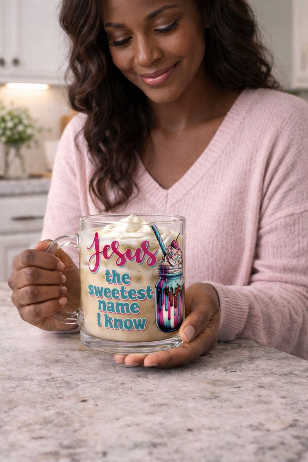 Jesus the Sweetest Name I Know 17oz Glass Mug