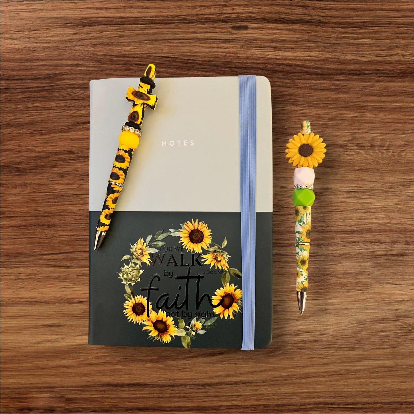 Sunflower We Walk By Faith Journal
