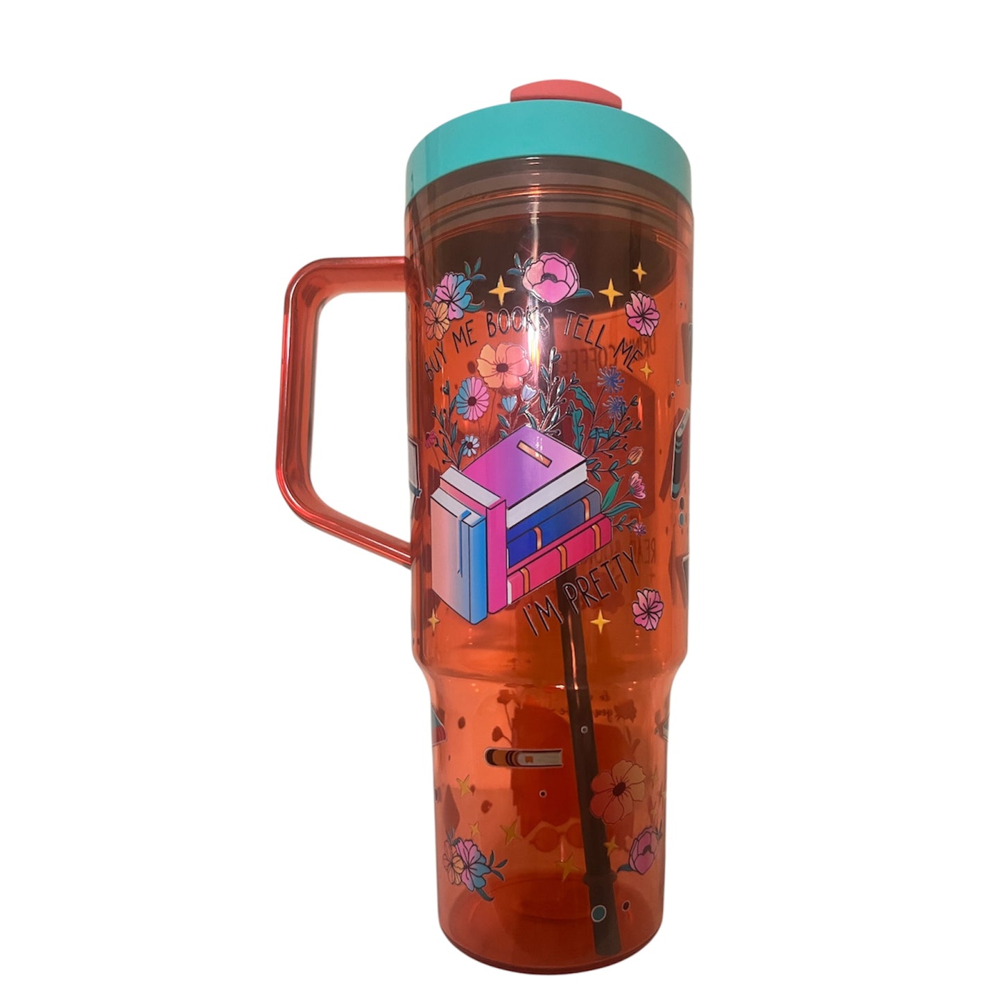 44oz Acrylic Drink Coffee Read Books Tumbler