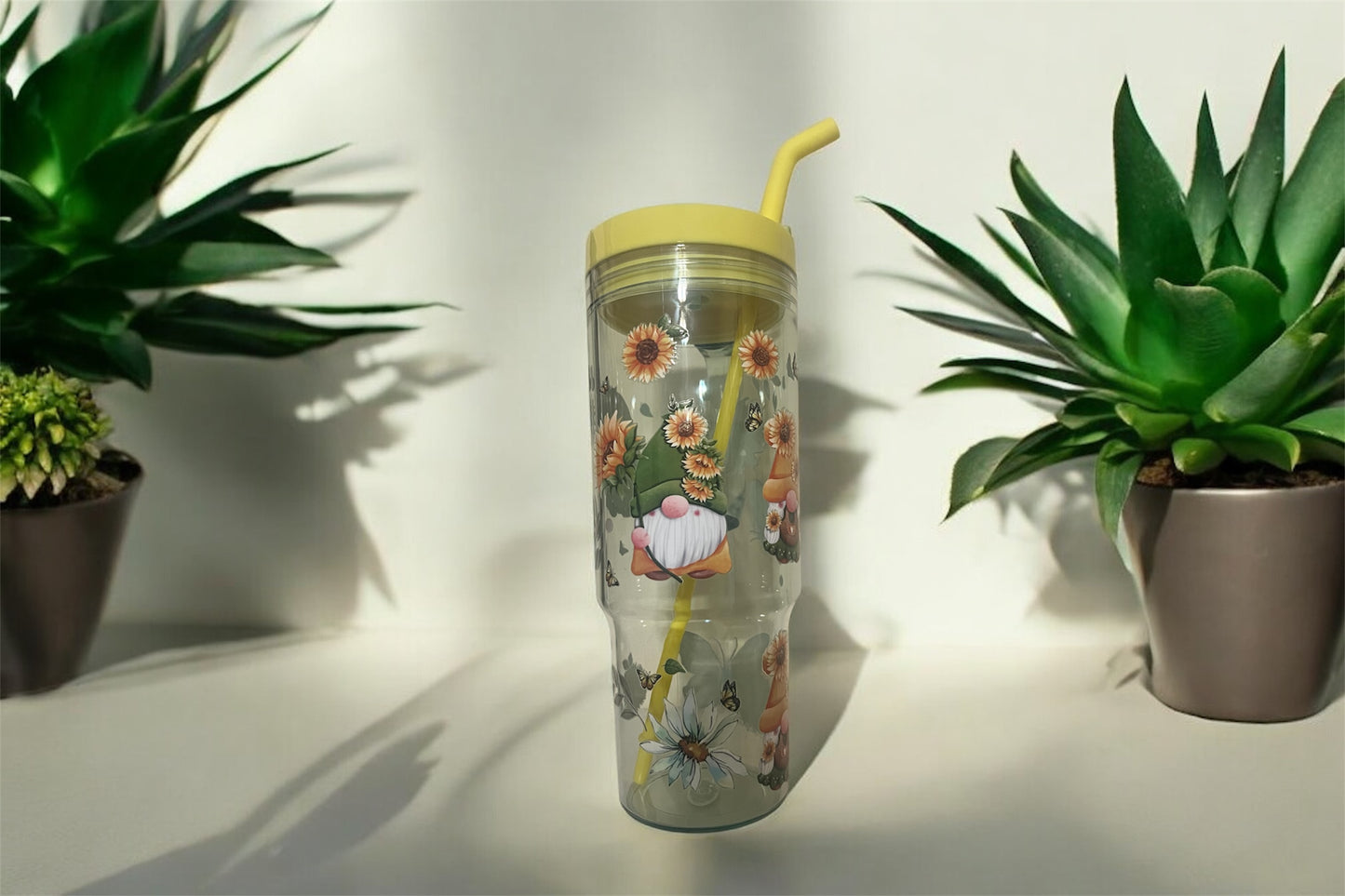 44oz Sunflower Gnome Acrylic Tumbler