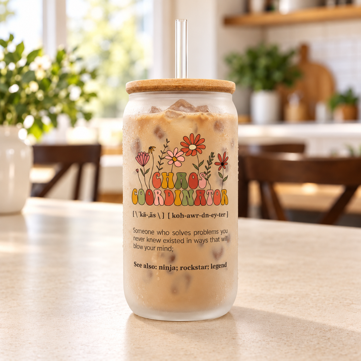 Chaos Coordinator 16oz Frosted Glass Tumbler