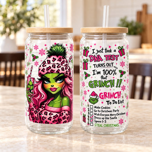 100% That Grinch DNA test to-do-list 16oz Tumbler