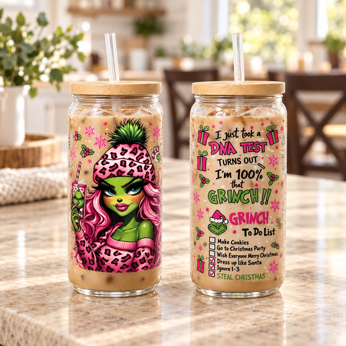 100% That Grinch DNA test to-do-list 16oz Tumbler