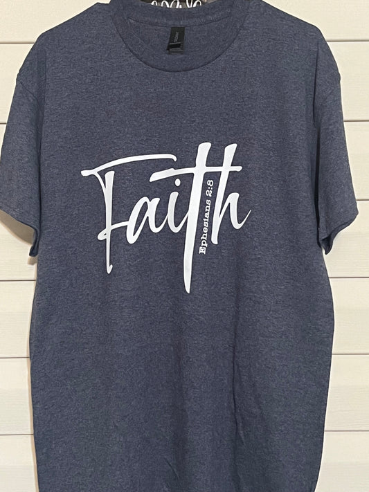 Faith Short Sleeve T-Shirt (Dusty Blue)