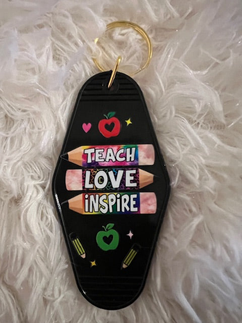 Teach, Love & Inspire Pencils Key Chain