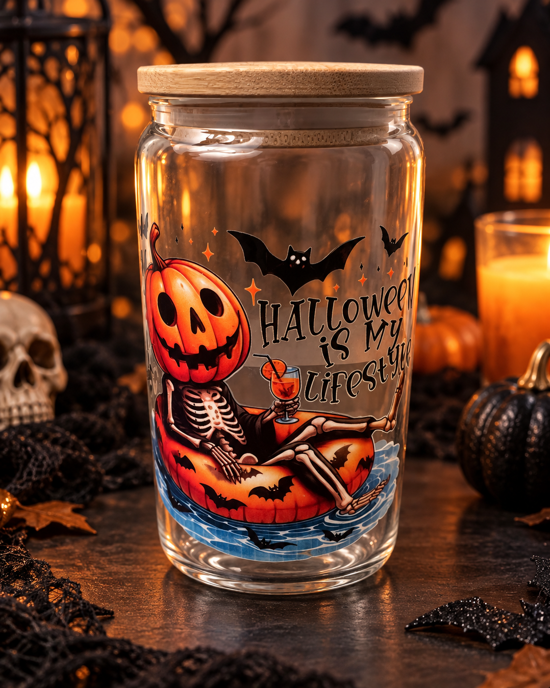 Fall & Halloween Glass Cup Collection