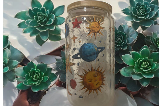 Solar System 16oz Glass Tumbler