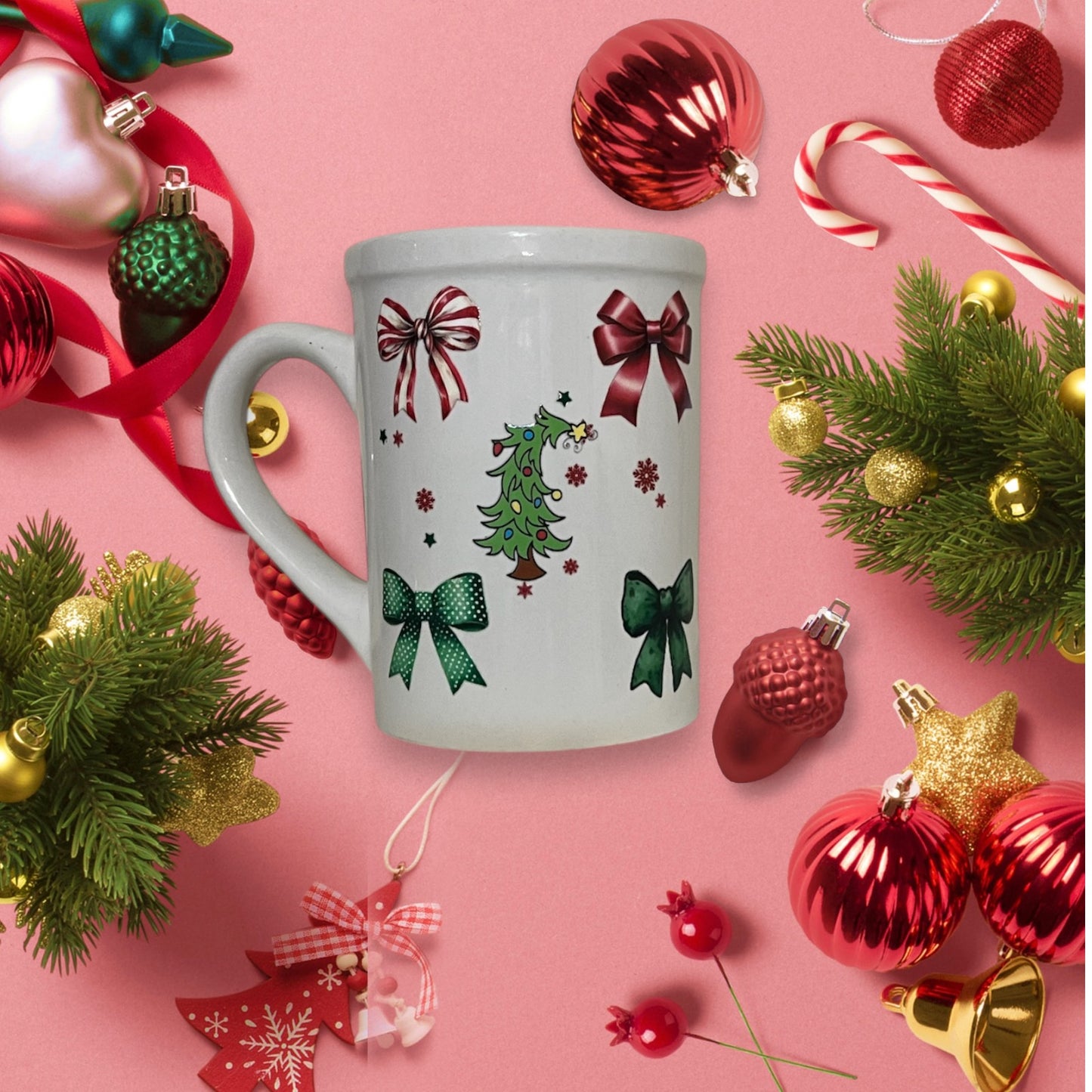 Grinch Christmas Bows Coffee Mug