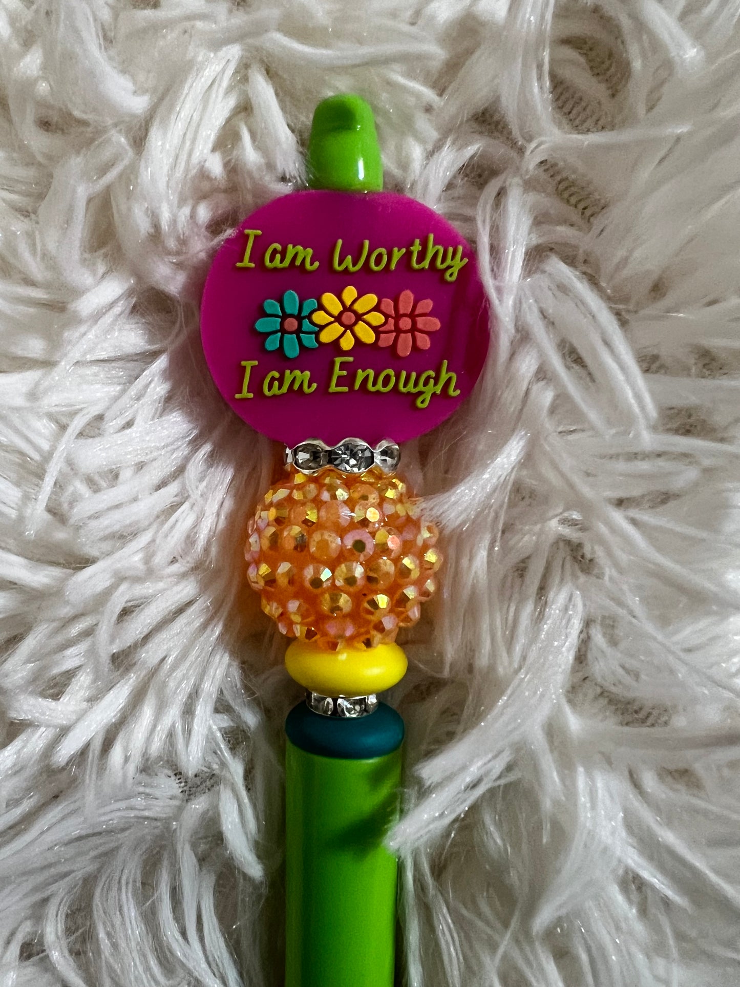 I am Worthy I am Enough Beadable Pen