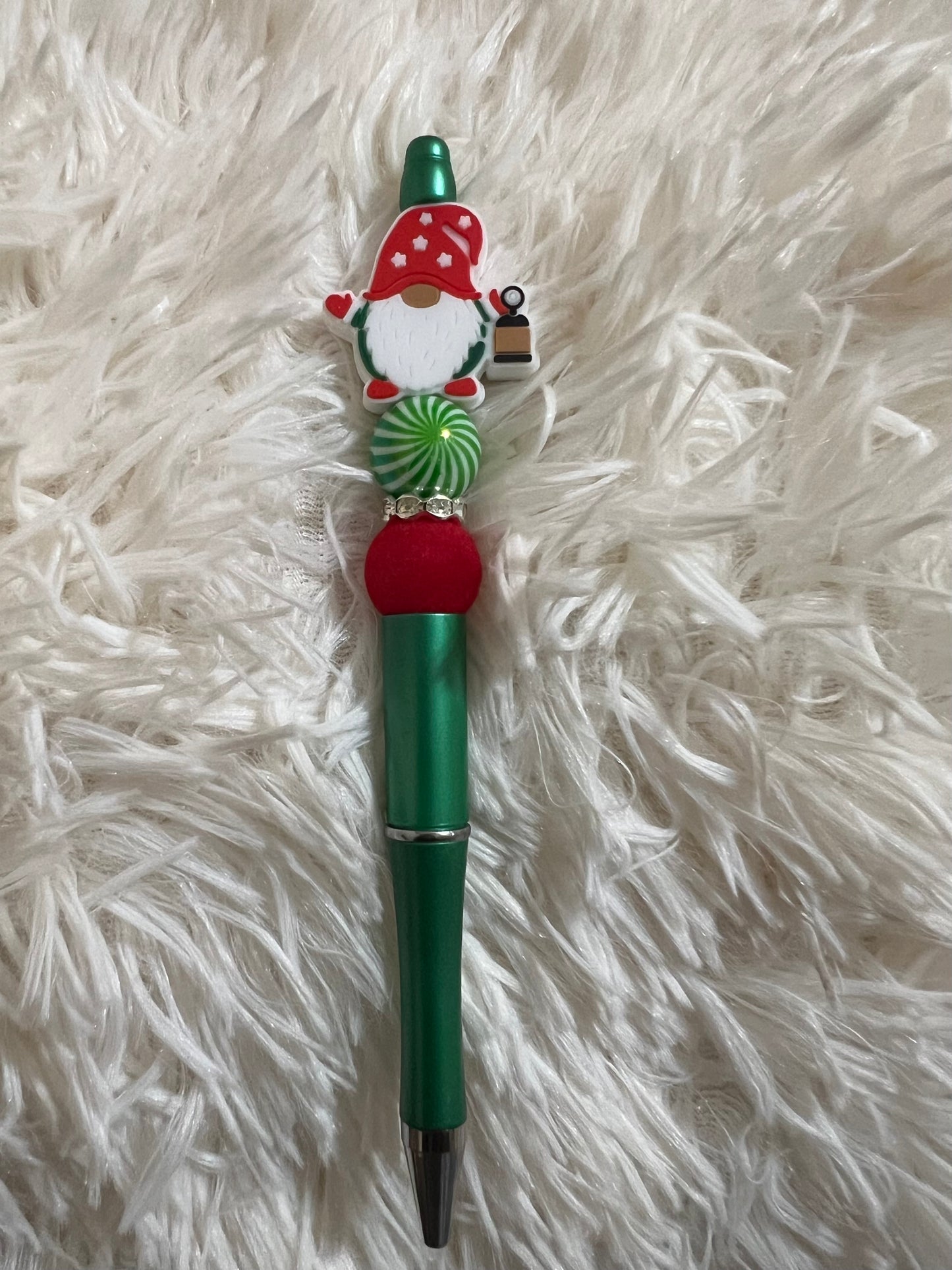 Christmas Gnome Beadable Pen