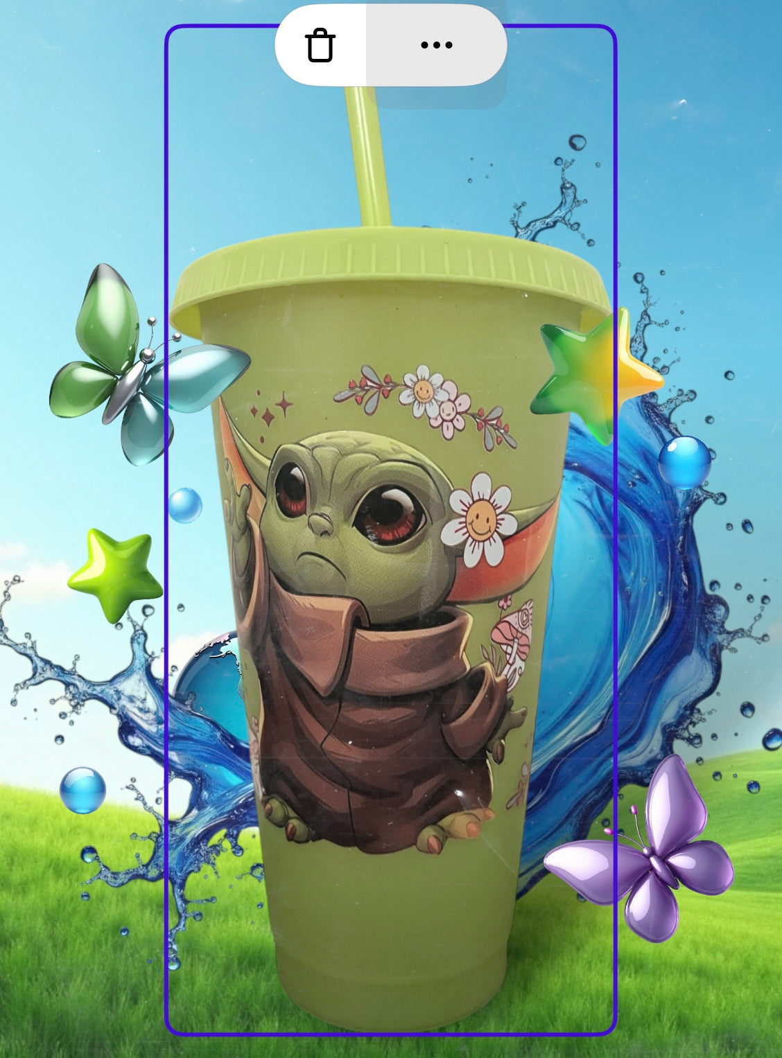 Yoda 24 oz Color Changing Cold Cup