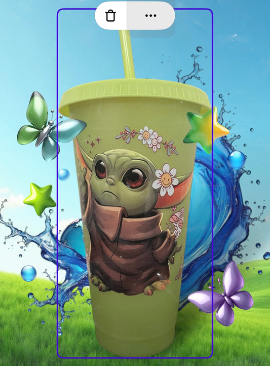 Yoda 24 oz Color Changing Cold Cup