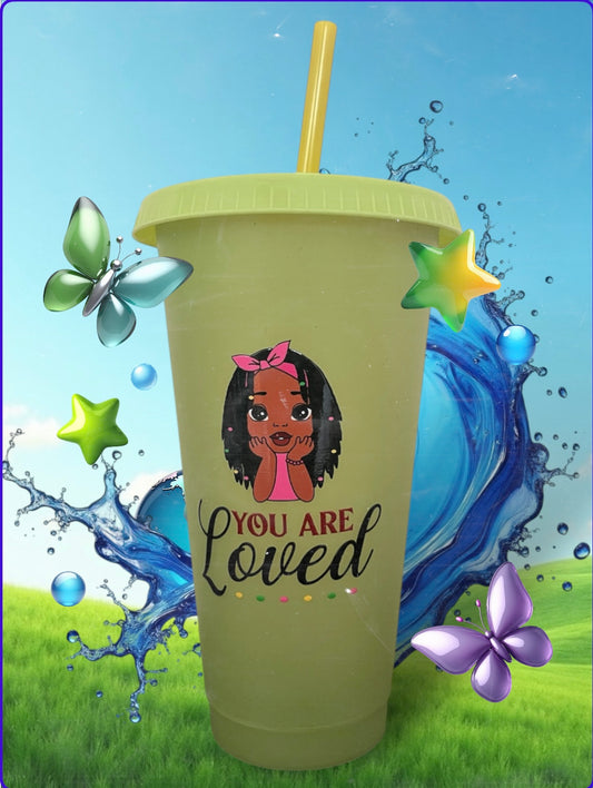 You Are Loved 24 oz Color Changing Cold Cup