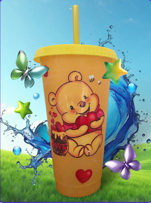 Love Pooh 24oz Color Changing Cold Cup