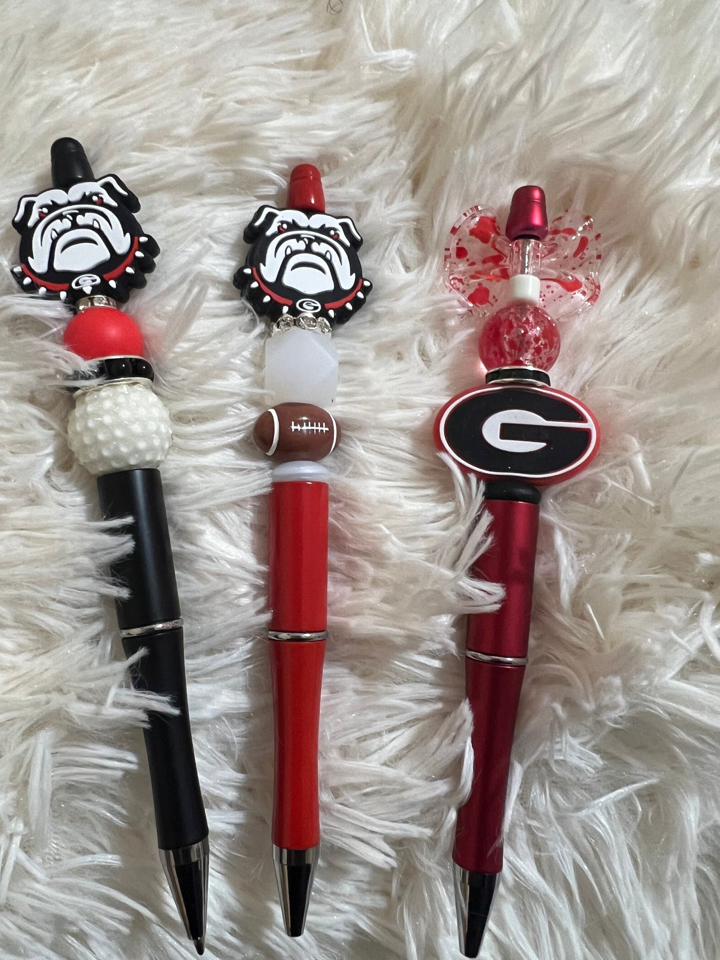 Georgia Bulldogs Beadable Pens