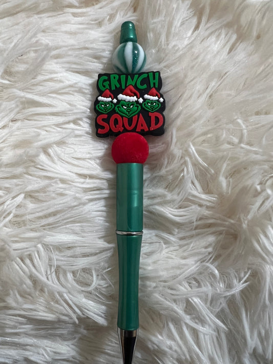 Grinch Squad Beadable Pens