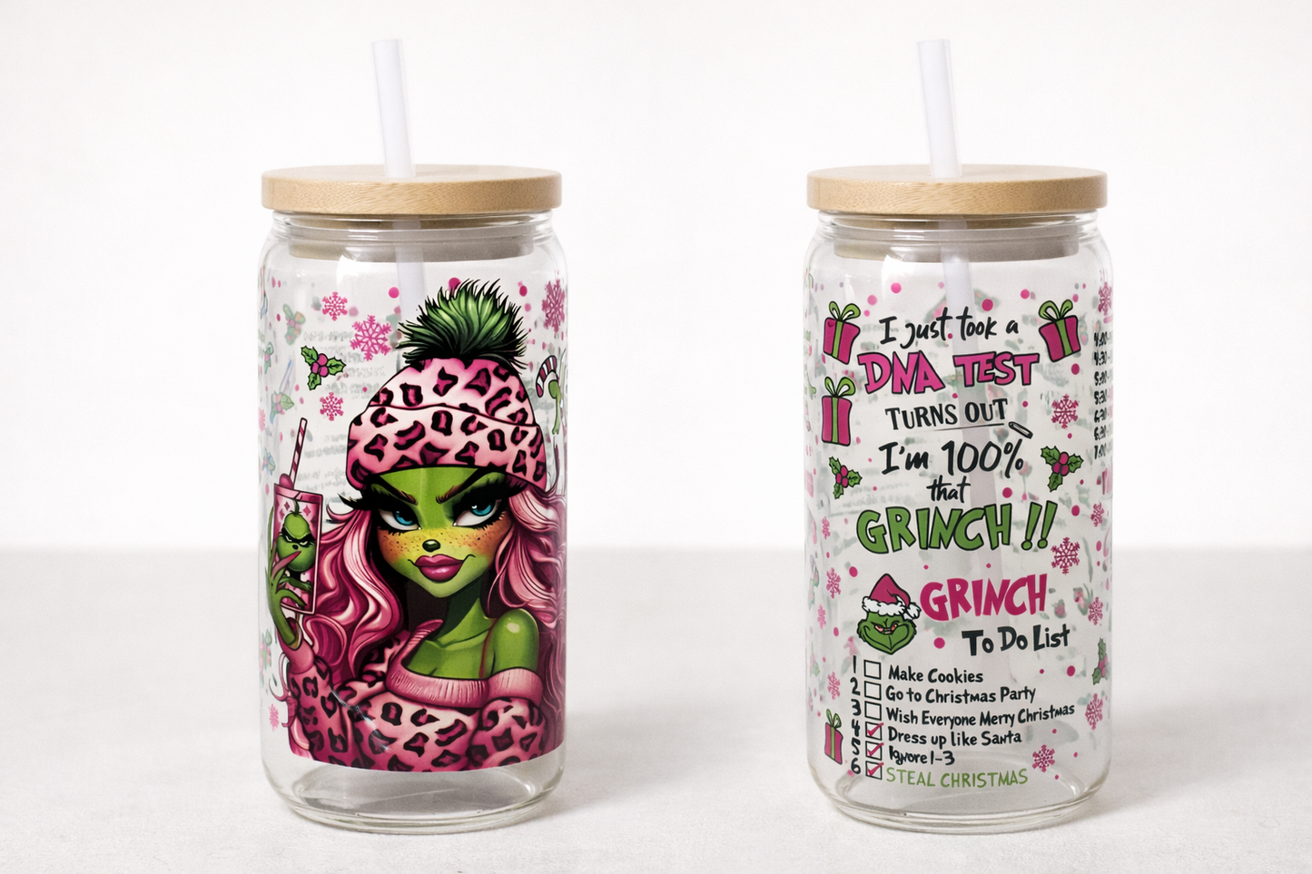 100% That Grinch DNA test to-do-list 16oz Tumbler