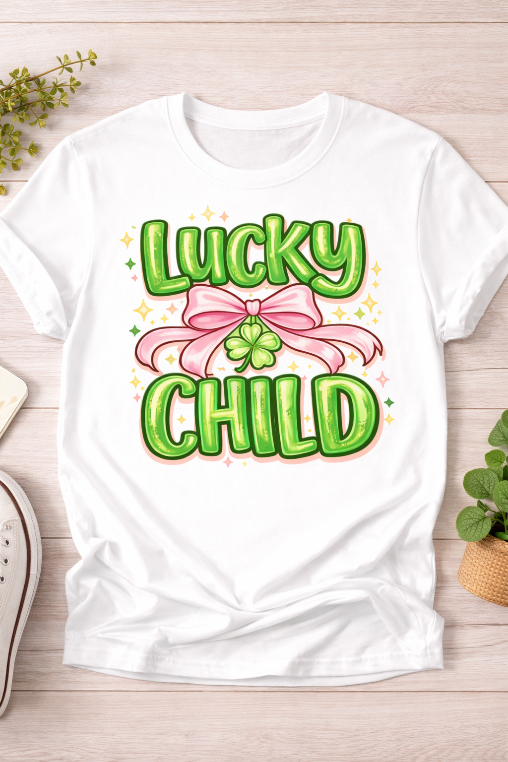 Lucky Babe Lucky Child Matching Shirts – Mom and Daughter St. Patrick’s Day Shirts – Mommy and Me Matching Outfit – Lucky Family T-Shirts