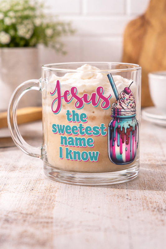 Jesus the Sweetest Name I Know 17oz Glass Mug