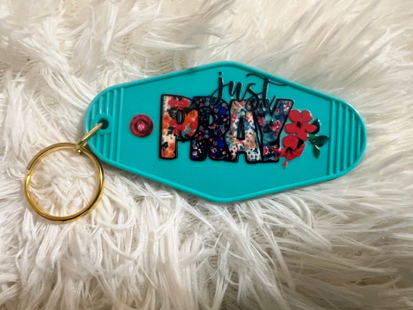 Faith Based Retro Motel Keychain