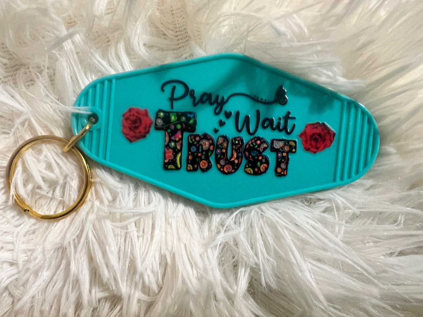 Faith Based Retro Motel Keychain