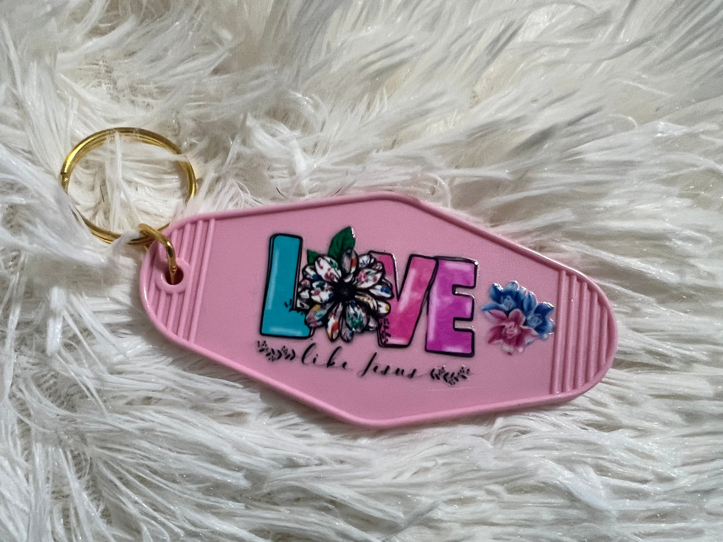 Faith Based Retro Motel Keychain