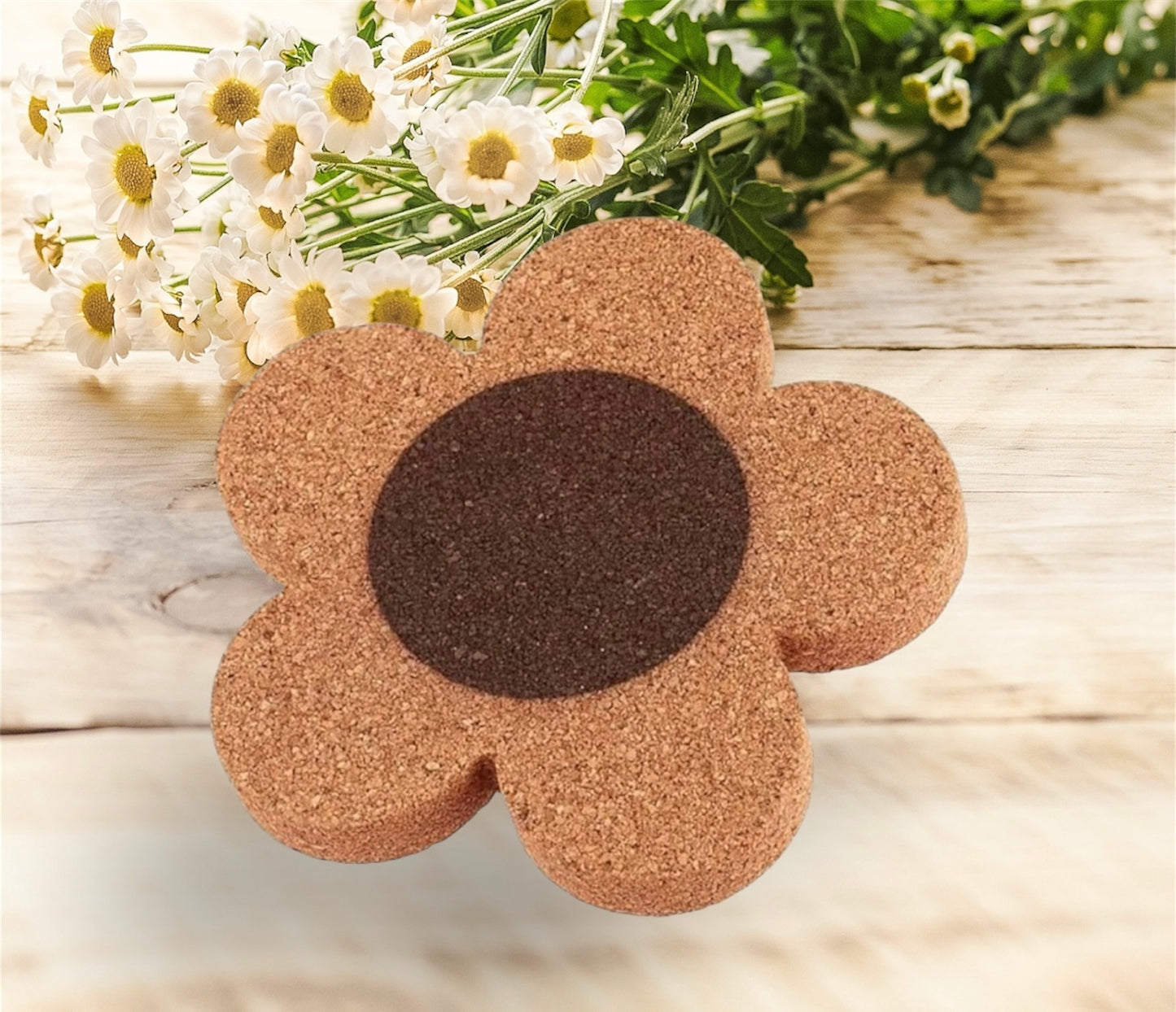 Cork Daisy Coaster