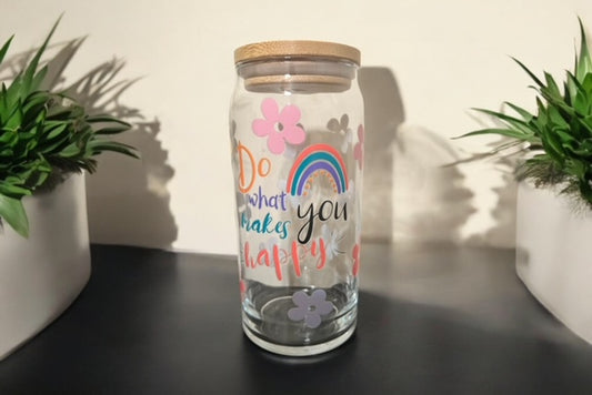 Do What Makes You Happy 20oz Glass Tumbler