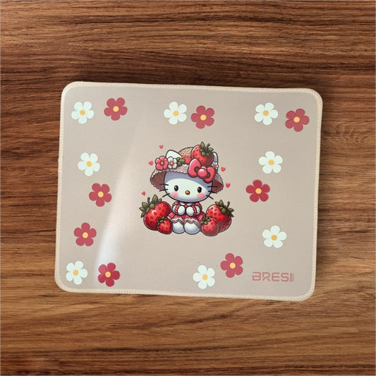 Hello Kitty and Strawberries Mouse Pad