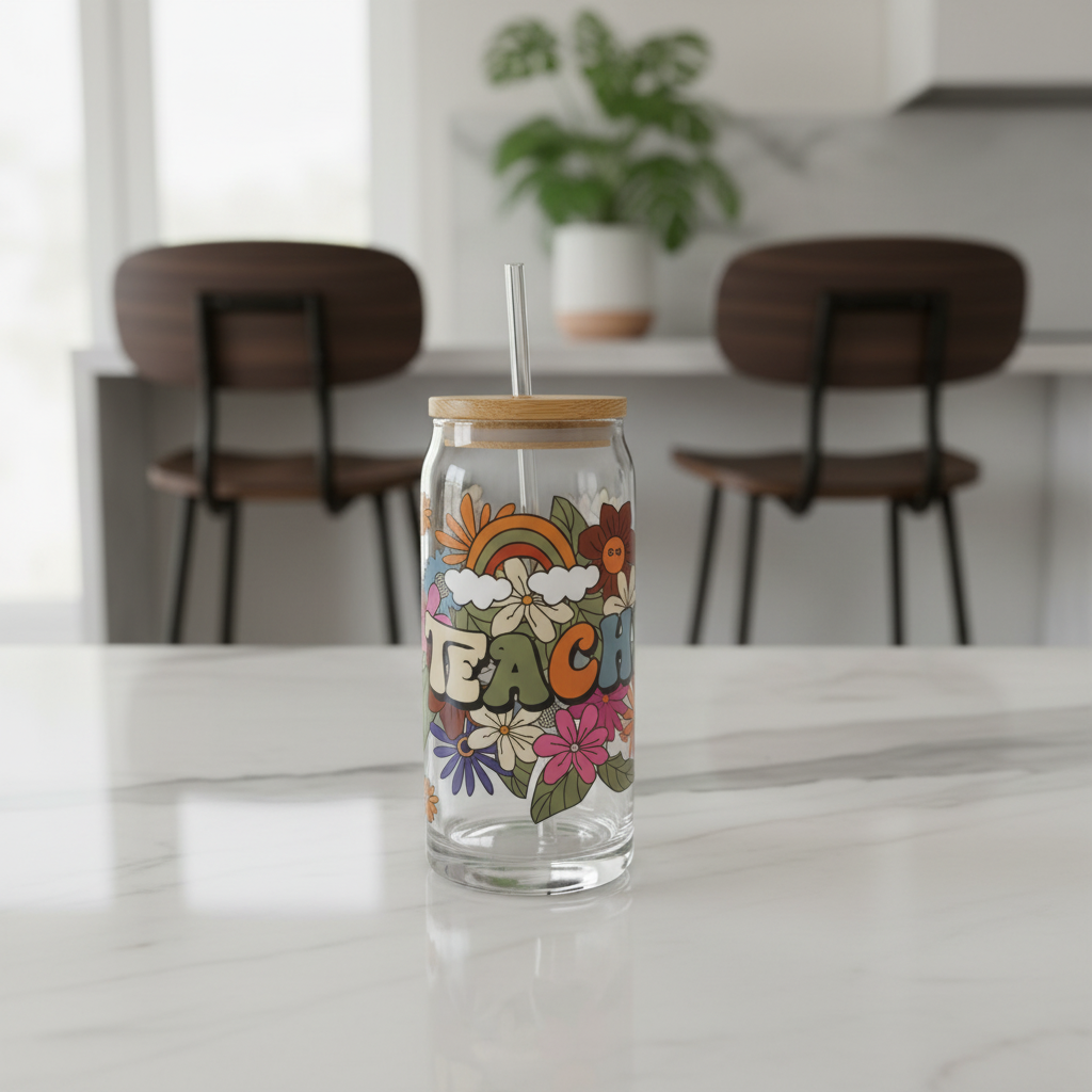 Teacher 20oz Glass Tumbler