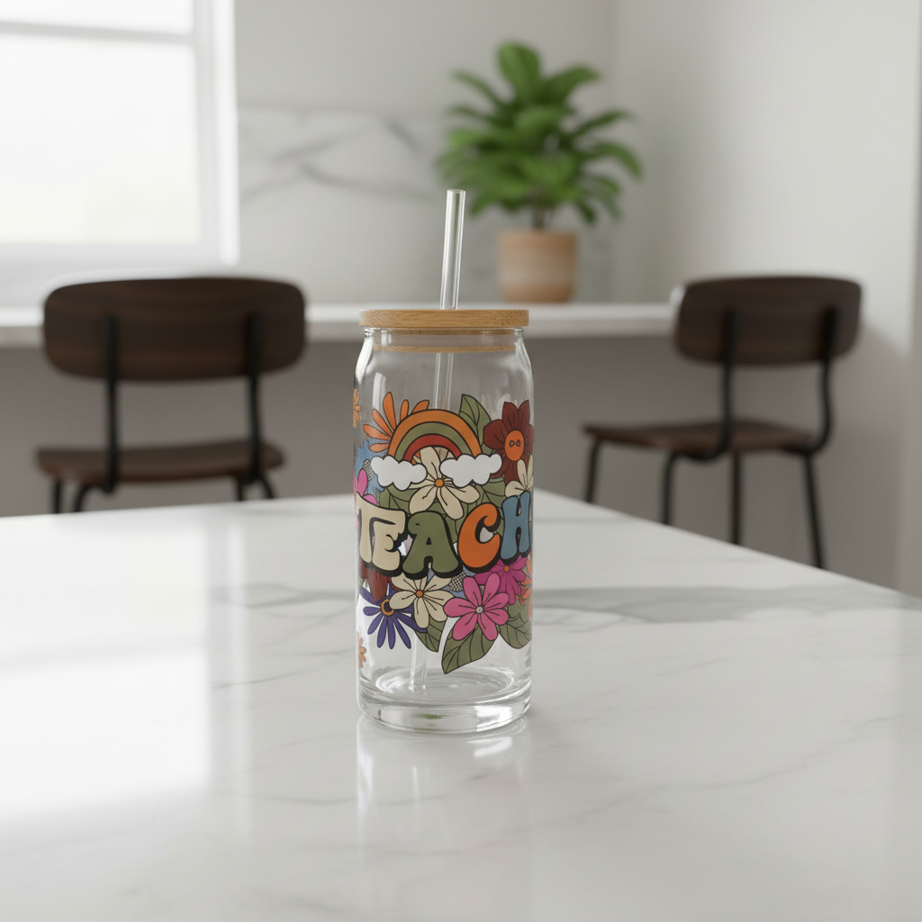 Teacher 20oz Glass Tumbler