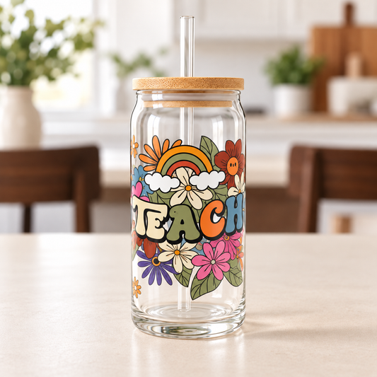 Teacher 20oz Glass Tumbler