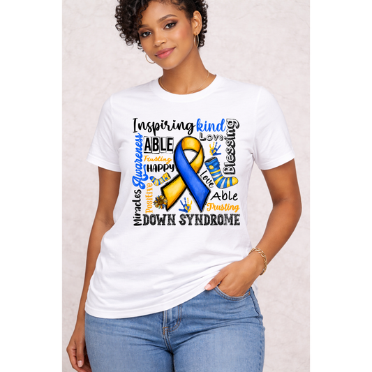 Down Syndrome Awareness – Kind, Positive & Trusting Graphic T-Shirt